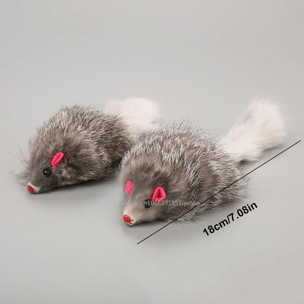 Realistic Mouse Cat Toy – Soft Plush Hunting & Chase Toy