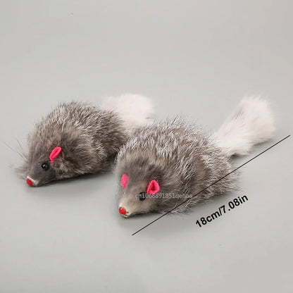 Realistic Mouse Cat Toy – Soft Plush Hunting & Chase Toy
