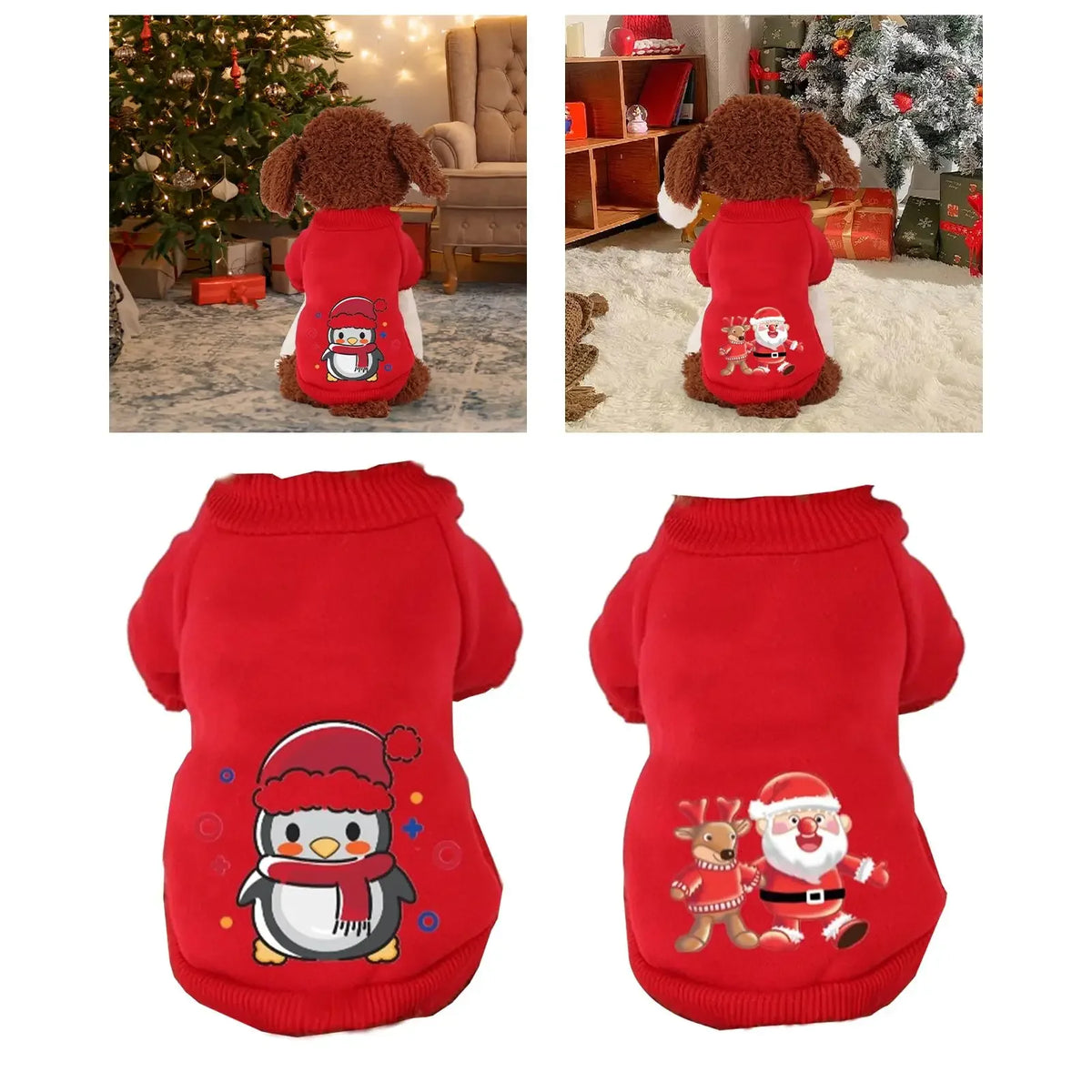 Christmas Pet Hoodie – Cozy Holiday Outfit for Dogs & Cats