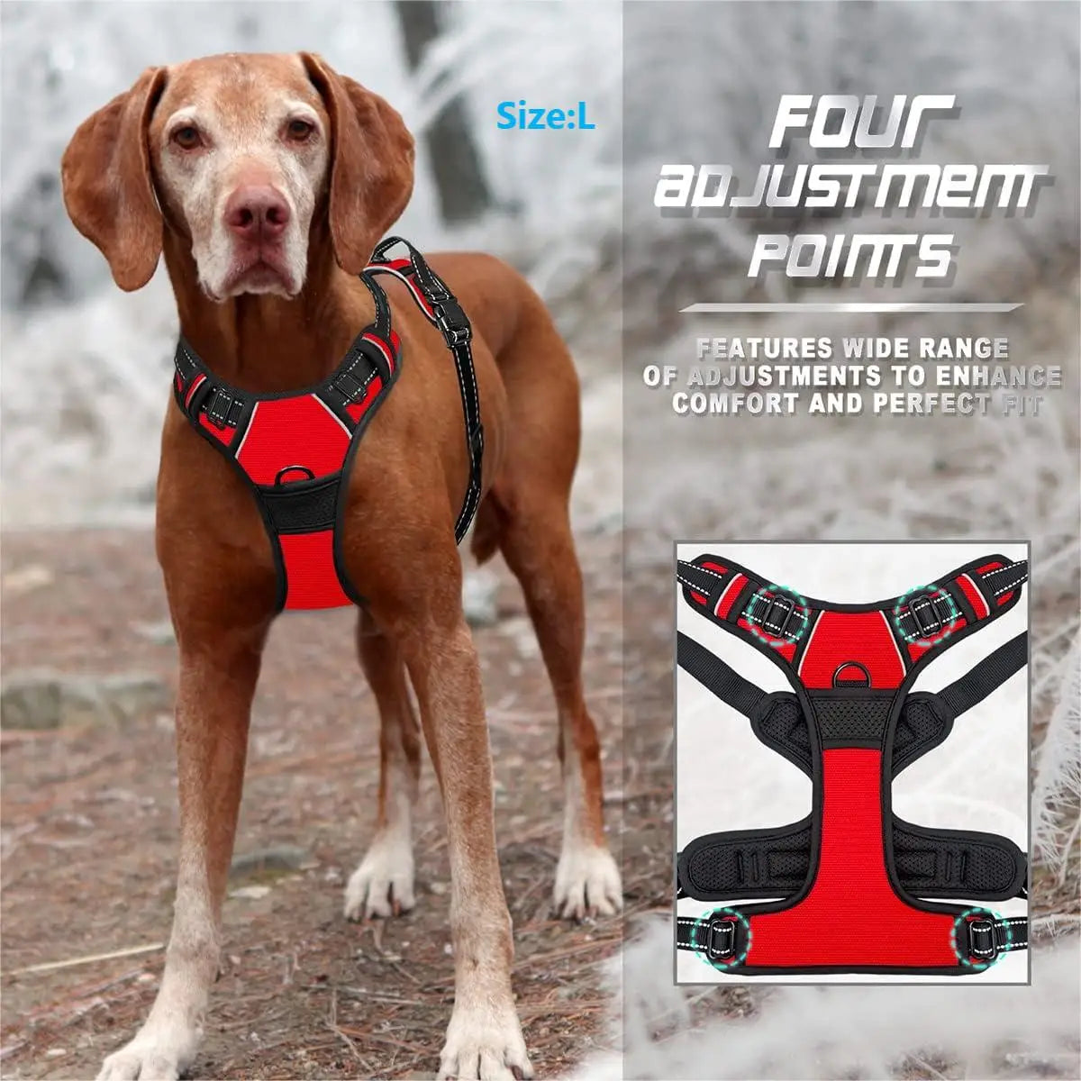 No-Pull Reflective Dog Harness – Adjustable Comfort Fit
