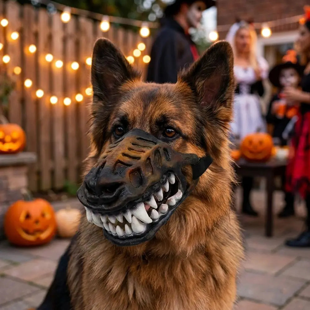 Funny Realistic Dog Fangs Mask – Movable Teeth