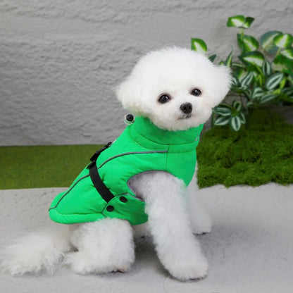 Waterproof Winter Pet Vest with D-Ring – Warm Jacket for Dogs & Cats